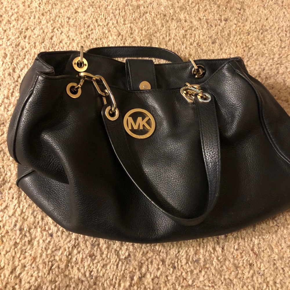 Michael Kors Black Leather Purse